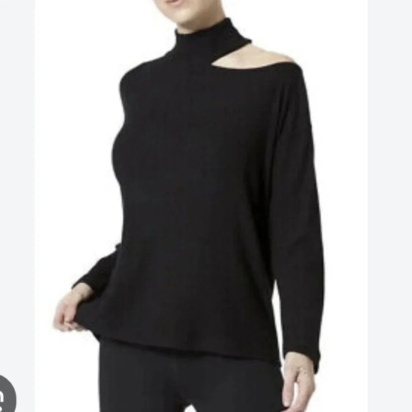 Revolve x Vimmia Sierra Mock Neck Cut Out Open Shoulder Knit Sweater Top Medium - Picture 1 of 6